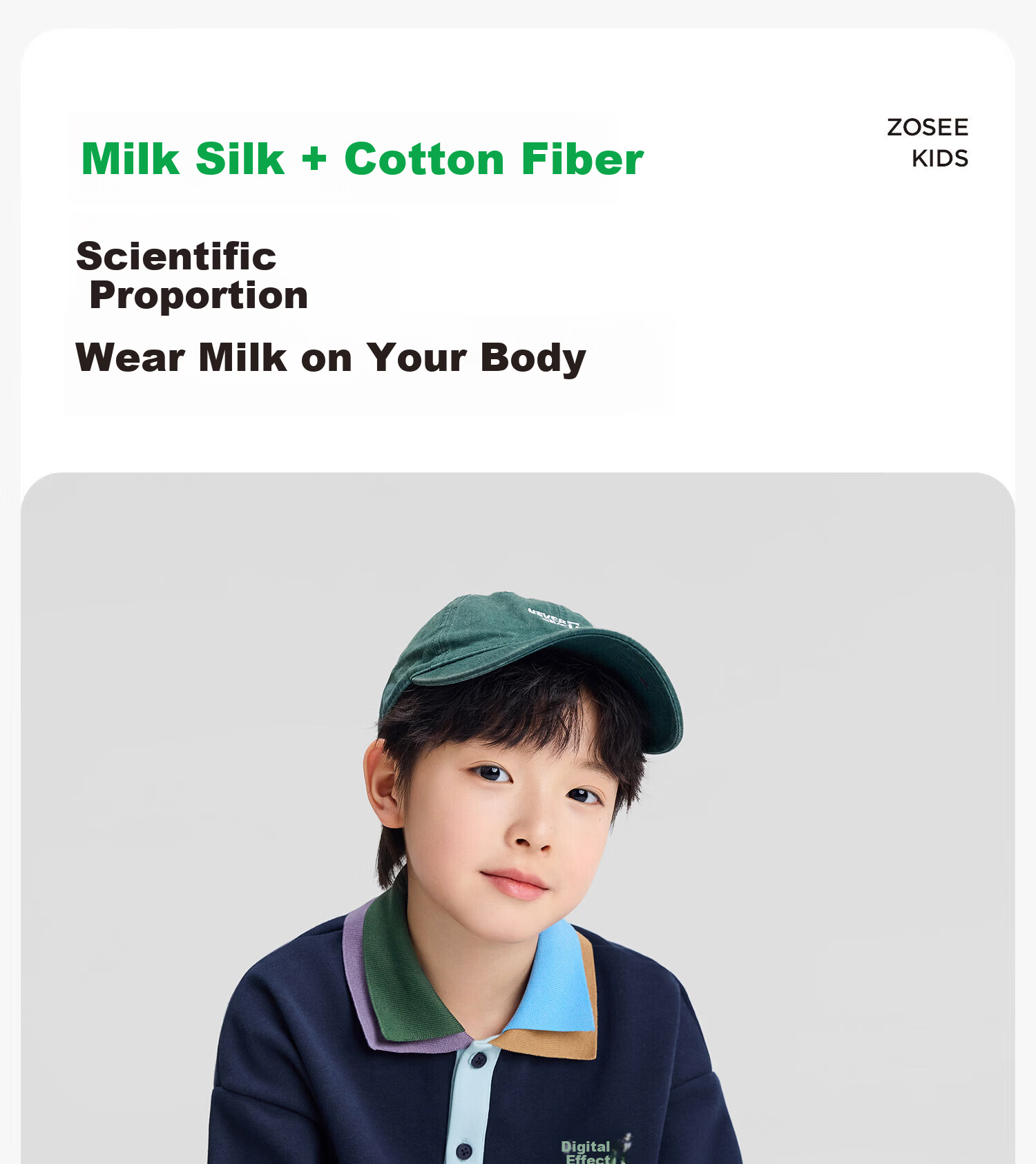 Zuo Xi Boys' Polo Collar Sweatshirt 2026 New College Colorblock Children's Spring Top Deep Navy 170 7